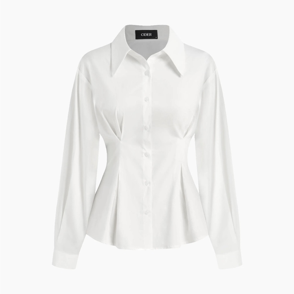 Cider Women's White Button-Up Top